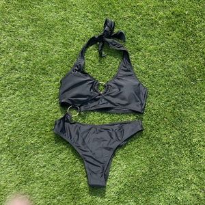 Swimlly Black Bikini Set Ladies Size S